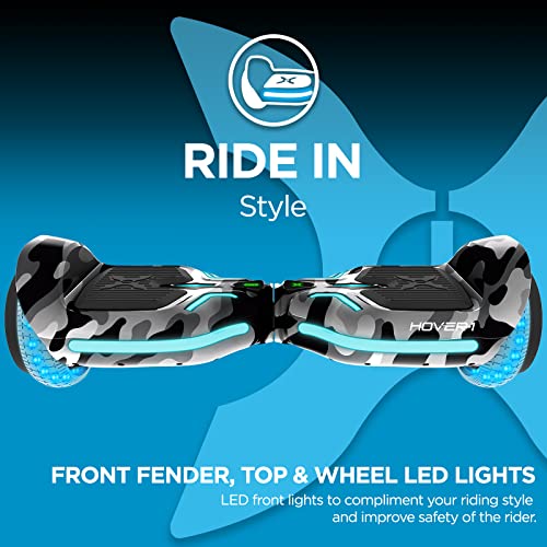 Hover-1 I100 Electric Hoverboard | 7Mph Top Speed, 10 Mile Range, 5Hr Full-Charge, Built-In Bluetooth Speaker, Rider Modes: Beginner To Expert, Camouflage #TOP4
