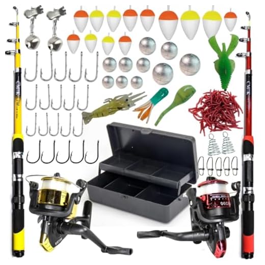 Kit Pesca Completo 2 varas 2 molinetes mais Estojo com Isca Boia Anzol Chumbada