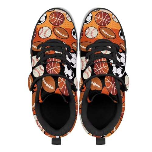 Ball Print Sport Athletic Shoes for Girls Boys Fashion Tennis Sneakers Running Walking Sneaker3