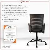 CELLBELL® Desire C104 Mesh Mid-Back Ergonomic Office Chair/Study Chair/Revolving Chair/Computer Chair for Work from Home Metal Base Height Adjustable Chair [Black]