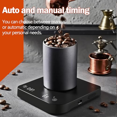 Image of Mini Coffee Scale with Timer Automatic, 0.1g /2000g Rechargeable Precision Espresso Scale