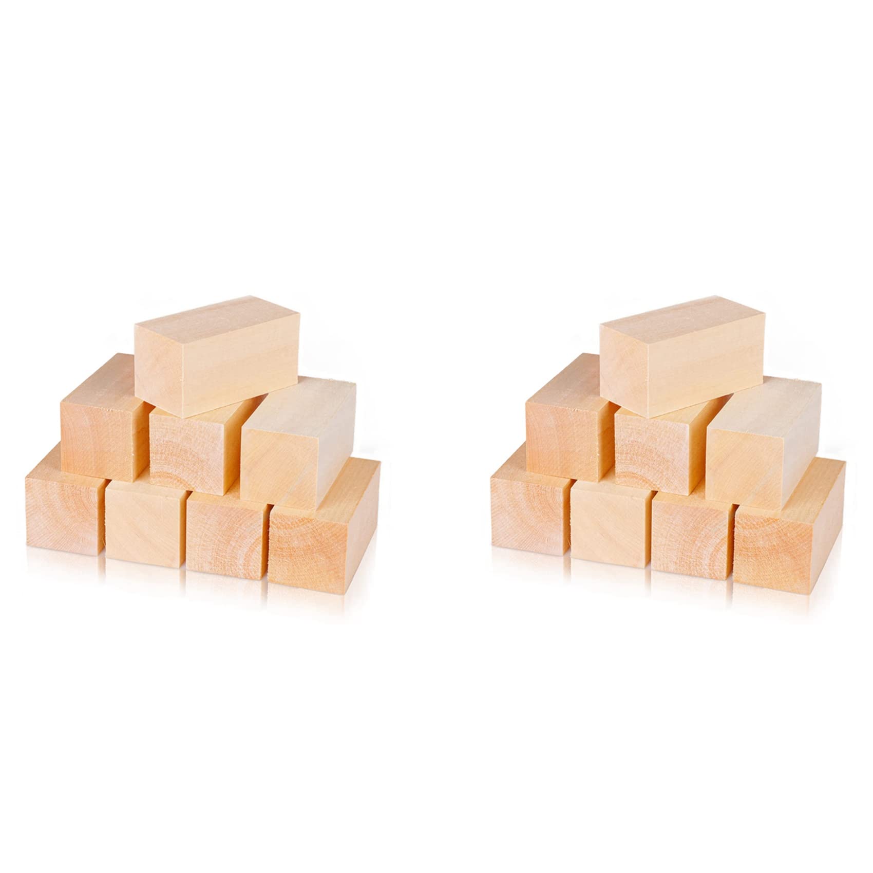 16 x bloki do rzeźbienia z drewna lipowego, 10,2 x 5,1 x 5,1 cm, duży zestaw do rzeźbienia w drewnie, dla dzieci, dorosłych, początkujących lub ekspertów