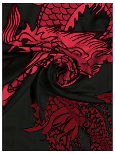 Image of Floerns Women's Cheongsam Chinese Traditional Dragon Print Qipao Bodycon Mini Dress