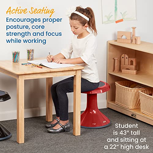 Image of ECR4Kids ACE Active Core Engagement Wobble Stool, 15-Inch Seat Height, Flexible Seating, Red