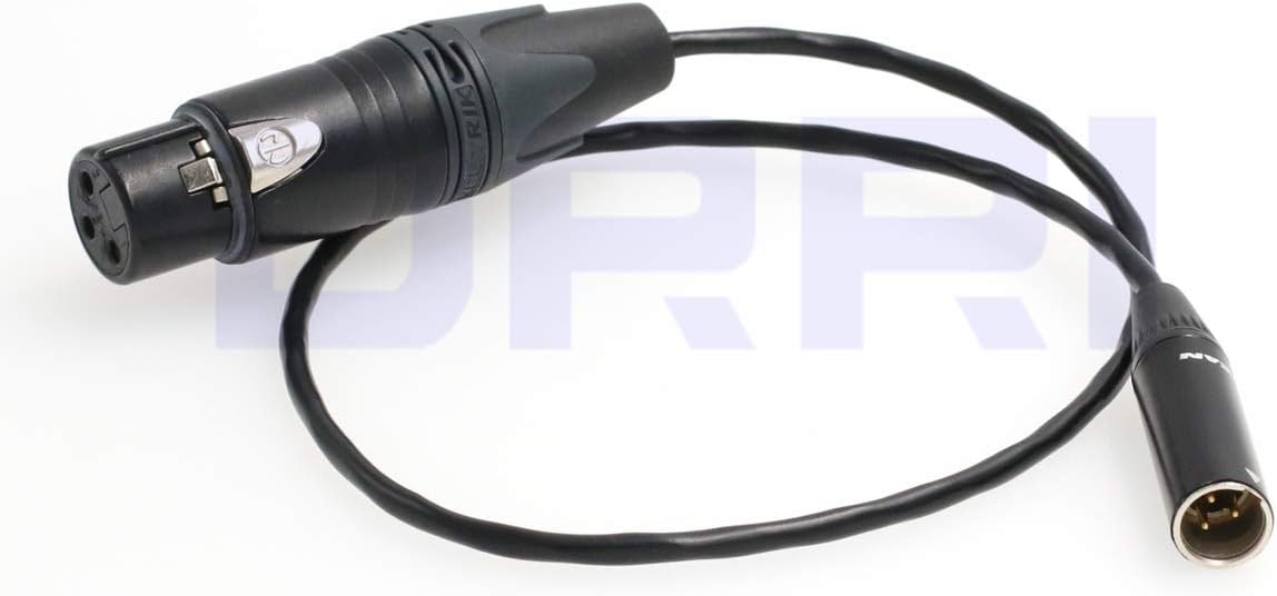 DRRI Blackmagic Video Assist 4K BMD BMPCC Audio Cables Mini XLR to XLR