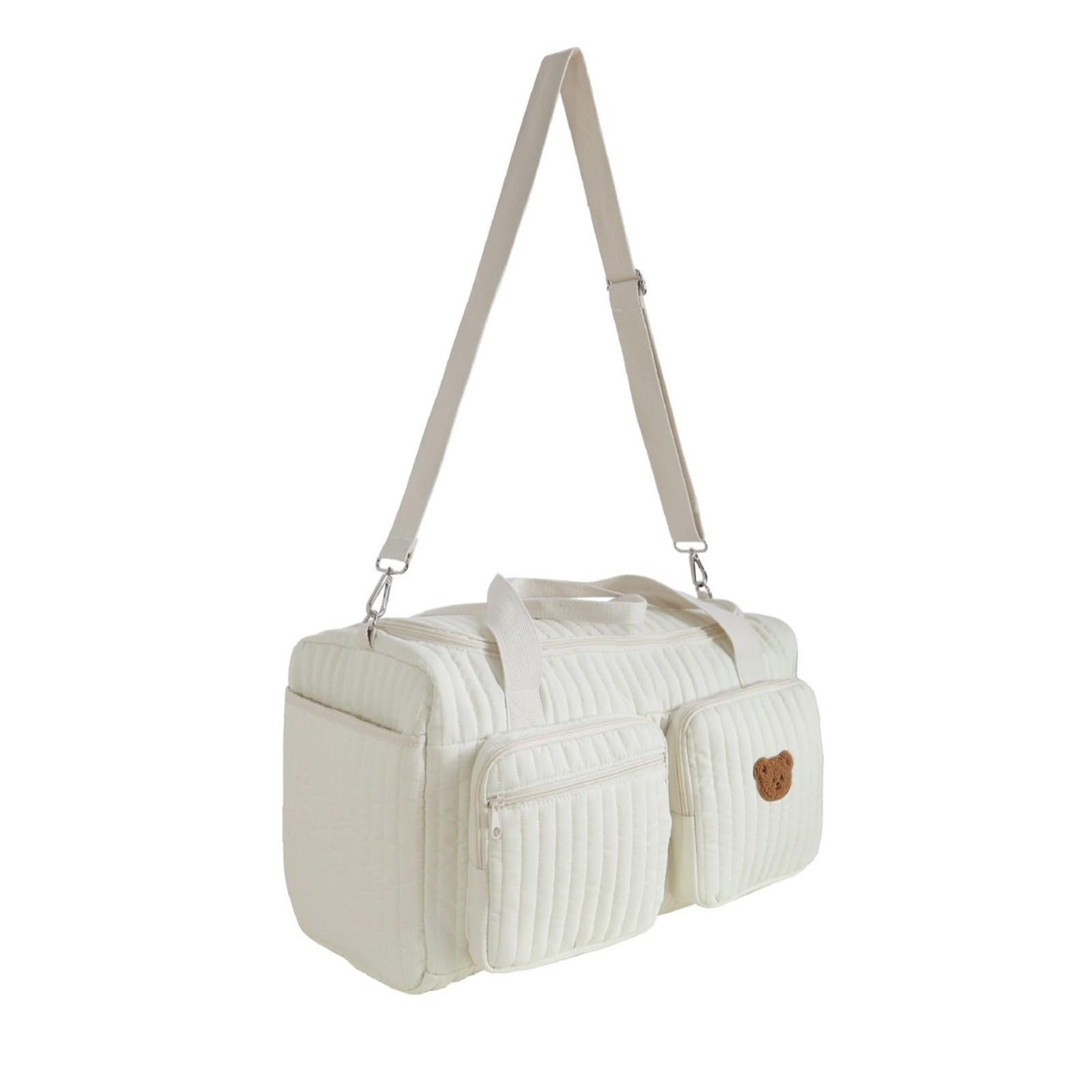 Bolsa de pañales para bebés con bonito estampado y bordado exquisito, organizador de viaje portátil