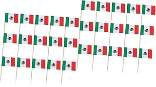 Gadpiparty 200 Pçs Bandeira Americana Mexicana Bandeira Do Brasil Topo De Bolo De Aniversário Festa De Esportes Decoração De Bolo Ornamento De Cupcake Bandeiras Mexicanas Topo De Bolo  