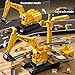 KIZONLY Construction Excavator Toys for Boys 3-5 Year Old - Engineering Digger Race Tracks with Excavator Crane, Car Sand Toys with Light Sound, Birthday Gifts for Toddlers Boys Girls Age 3 4 5 6