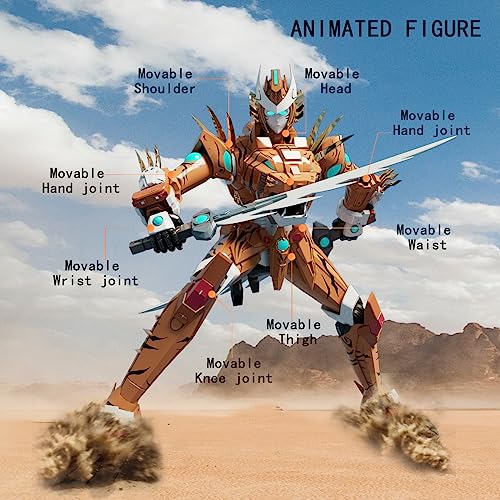 Gaginan Manchurian Tiger Warrior Turn Into Robot Toy, Sagacious Animal Robot Action Figure, 9-Inch Deformation Robot Figures, Disassembly Toys For Boys & Girls Age 6+(Yellow-Black) #TOP2