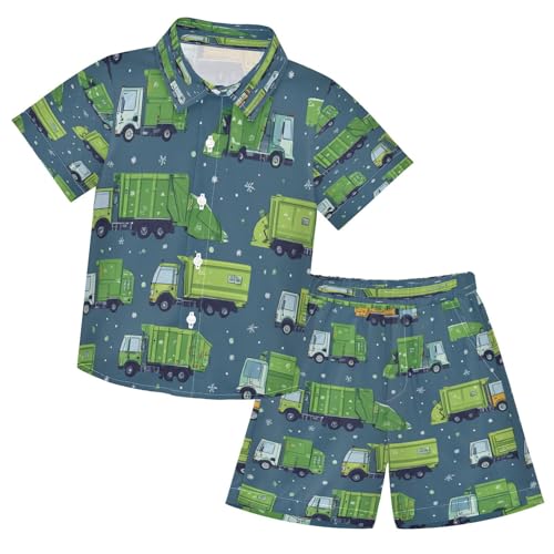 Image of Boccsty Red Strawberry Boy Summer Shorts Sets Hawaiian Toddler Boys T-Shirt & Pants 2 Pcs 3T-10T