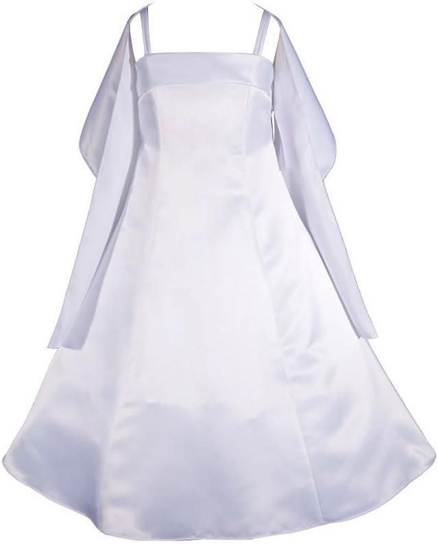 AMJ Dresses Inc Big Girls' White Flower Girl Pageant Dress E1012 Sz 16