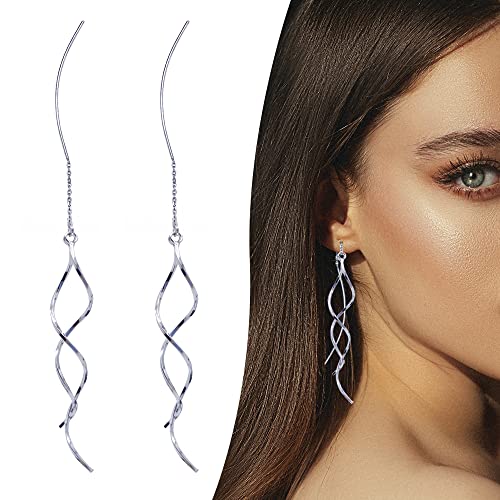 Aazon.co: Sterling Silver Tassel Threader Drop Earrings
