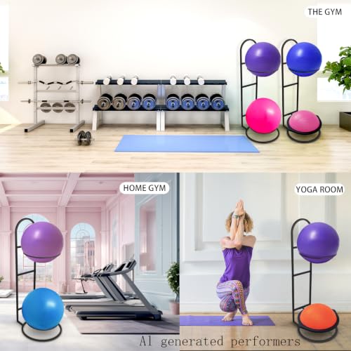 Image of Stability Ball Rack,Yoga Ball Holder, Medicine Ball Holde Vertical Storage for Commercial Gyms, Home Gyms, and Studios
