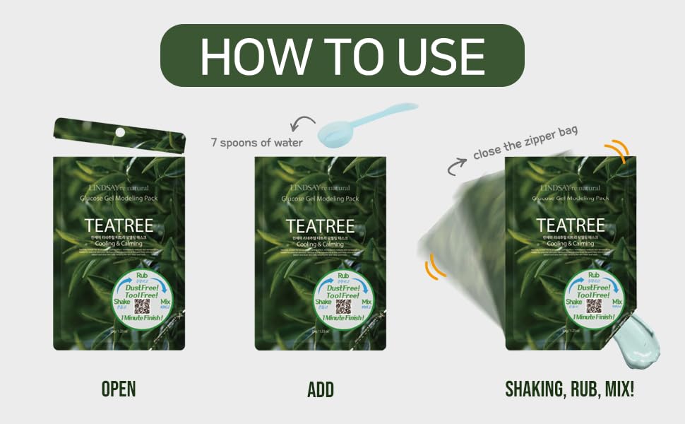 LINDSAY re:natural Teatree Modeling Mask 35g*5ea