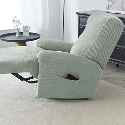 Vienlove Stretch Jacquard Recliner Chair Slipcover Couch Cover 4 Piece Polyester Sofa Furniture Protector Slipcovers With Side Pocket Machine Washable #TOP3