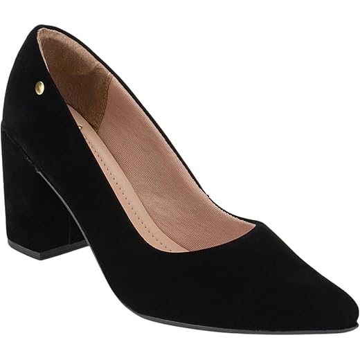 Sapato Feminino Scarpin Bico Fino Retro Diversas Cores Conforto Salto Alto 8cm Macio Lóris Shoes 9484