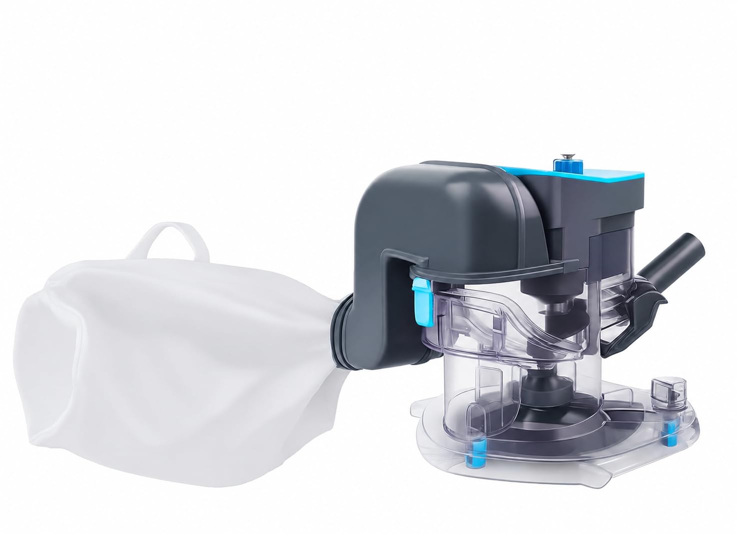 Poolstaubsauger Kabellos, 6800 L/h, Boden & Oberfläche | Wiederaufladbar mit zwei Filterbeuteln; reinigt tiefe, flache und Oberflächenbereiche in Aufstell- und Einbaupools.