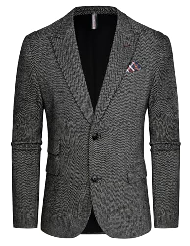 PJ Paul Jones Tweed Blazer with herringbone pattern
