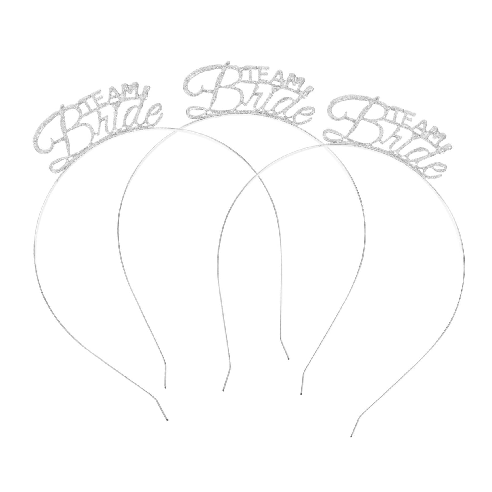 3 Set Di Cerchietti Per Da Sposa Per Addio Al Nubilato Decorazioni in Argento Cerchietti Per Da Donna Accessori Per Da Festa 3 Pezzi*3