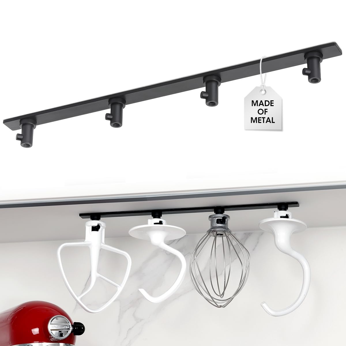 Aieve Metal Stand Mixer Attachment Holder Compatible with Kitchenaid Mixer Accessories, for Storage Organize Your Kitchen Aid attachments
