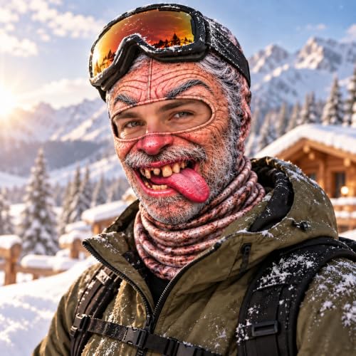 Old Man Funny Halloween Face Mask Full Face Dress-Up Balaclava Ski Mask - image 4