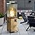 Joyside Patio Propane Heater - Outdoor 41000BTU Freestanding Heater with Two-Layer Wind-Shield Glass, Wood-Grain Gas Tank Holder, Wheels and Vent Top, Waterproof Cover Included, Natural Wood Color