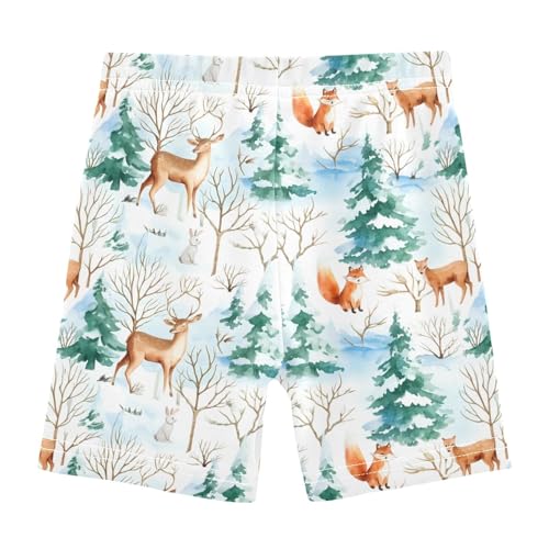 Winter Animal Girls Bike Shorts Toddler Athletic Dance Under Skirts Dance Shorts for Summer,4T2