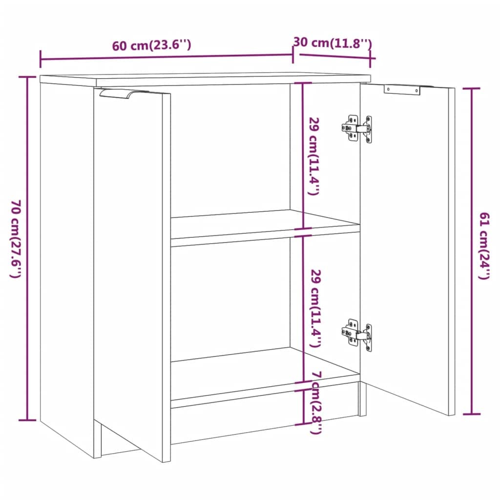 vidaXL Buffets 3 pcs Armoires de Rangement Organisateurs de Maison Meubles de Rangement Armoires de Salon Intérieur Gris Béton Bois d'Ingénierie