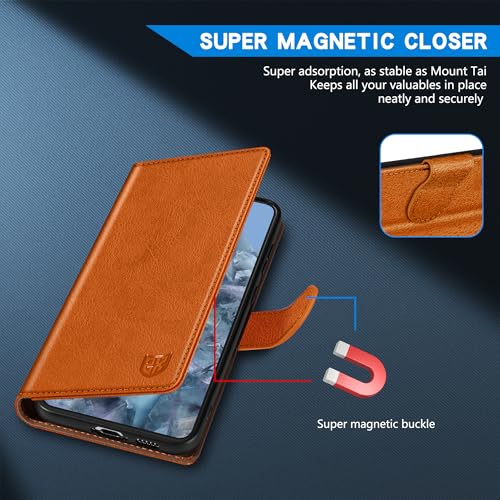 ZZXX For Google Pixel 8 Pro Wallet Case Magnetic Closure 6.7 inch,Brown - image 3