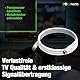 conecto Antennenkabel SAT Kabel Koaxialkabel Satellitenkabel TV 1,00m doppelt geschirmt F-Stecker, für HDTV, Receiver, Satellit, Internet, DAB, Radio, weiß
