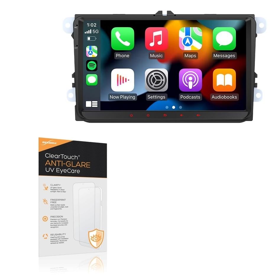 BoxWave Screen Protector Compatible With Eonon Q53PRO - ClearTouch Anti-Glare Anti-UV EyeCare (2-Pack), Filters out Harmful Blue Light Reduce Fatigue