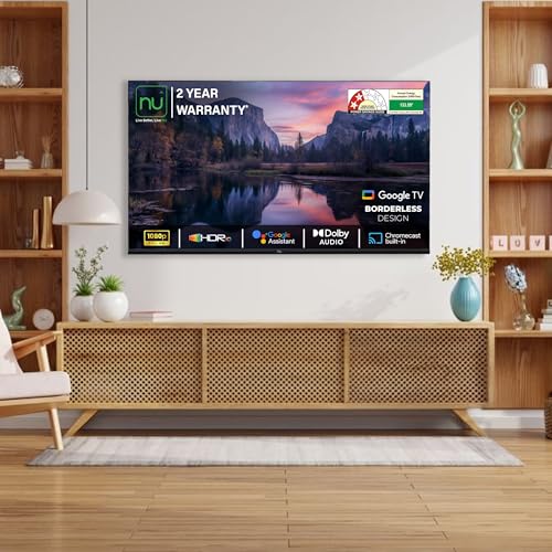 Image of NU 108 cm (43 Inches) New 2025 Borderless Series 1080p FHD Smart Google TV LED43FGNX