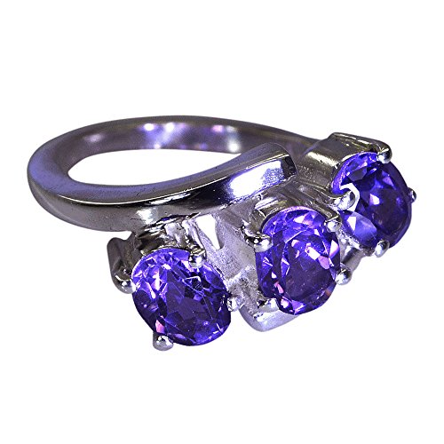 Bague améthyste violette en argent pour vos soirées