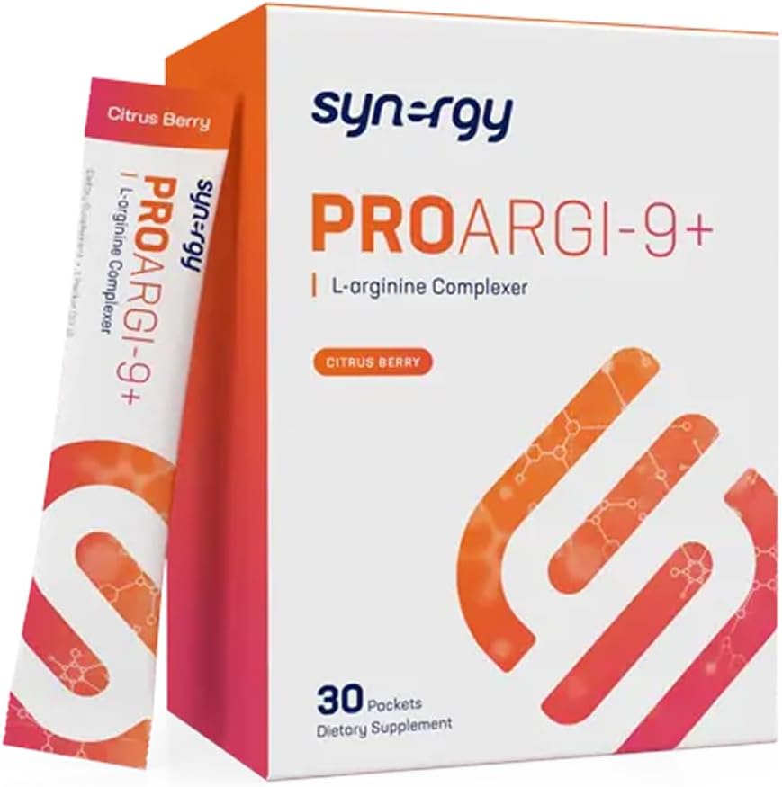 ProArgi 9+ 295 g | 5000mg L-Arginine and 200mg L-Citrulline Supplement with Vitamins C, D3, K, B6, and B12 | Enhance Cardiovascular and Circulatory Health | 30 Sachets