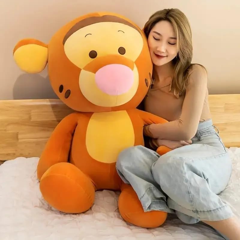 Image of Little Swag Soft Tiger Plush Stuffed Toy Animal Lover Teddy Bear, Cute Cartoon Birthday Gift for Girls, Boys, Kids, Bedroom Decor - 35 cm