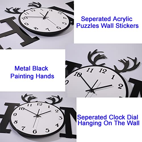 Yisile Large Decorative Wall Clock Battery Operated 40 Inch Home Design Modern Clock Silent Quartz Wall Clocks For Living Room Decor Non Ticking Bedroom Office Kitchen Decor Big Clock Wall 3D Sticker #TOP2