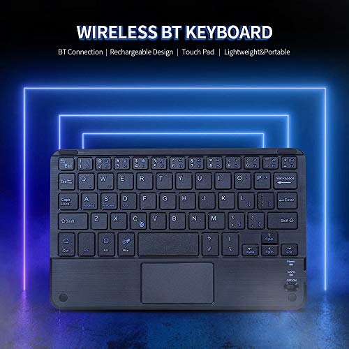 Teclado sem fio BT 3.0 59 teclas teclado mini BT ultrafino com suporte para touch pad Sistema Androi
