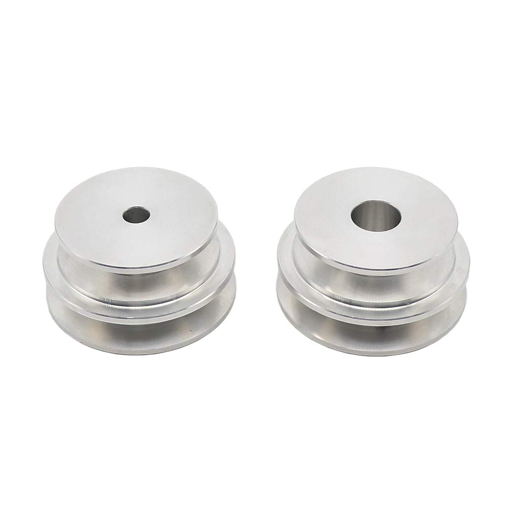QUARKZMAN V-riemschijf met 20 mm binnendiameter en 100 mm buitendiameter met een groef van aluminiumlegering voor 6 mm ronde riemen van PU QUARKZMAN V-riemschijf met 20 mm binnendiameter en 100 mm buitendiameter met een groef van aluminiumlegering voor 6 mm ronde riemen van PU