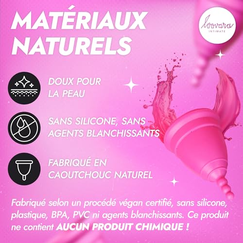 Coupe menstruelle caoutchouc naturel Loovara sans silicone