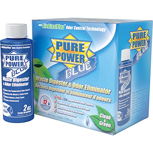 Valterra V23017 'Pure Power Blue' Waste Digester and Odor Eliminator - 4 oz. Bottle, (Pack of 6)