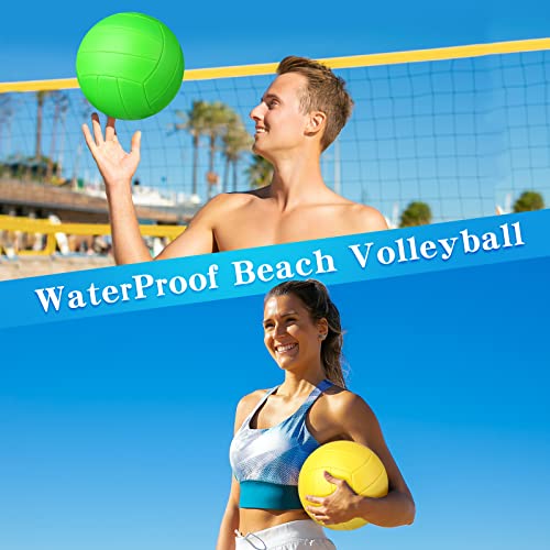 Jexine 4 Pcs Soft Beach Volleyball Outdoor Volleyball Ball Official Size 5 Beach Waterproof Indoor Soft Volleyball For Beginners Teens Youth Adults Game Gym Beach Pool Training Party Sports 4 Colors #TOP3