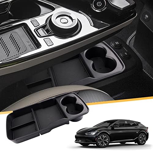 RUIYA Mittelkonsole Organizer Für Kia EV6 2021-2024 - Aufbewahrungsbox Mit Anti-Rutsch Matte