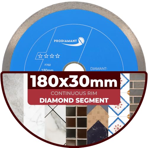 Image of PRODIAMANT Professional diamond cutting disc PRORIM 180 mm x 30/25.4 mm will not break out with glazed tiles porcelain stoneware ceramic