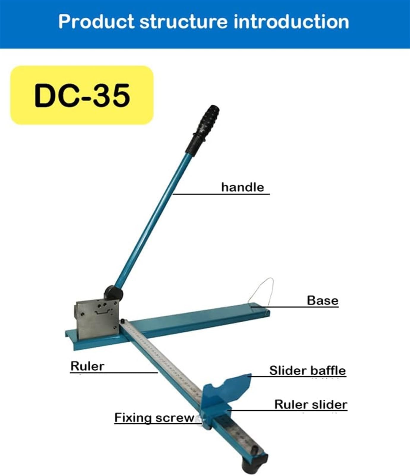 Herramienta de corte manual de riel DIN con doble ranura y regla para corte de aluminio