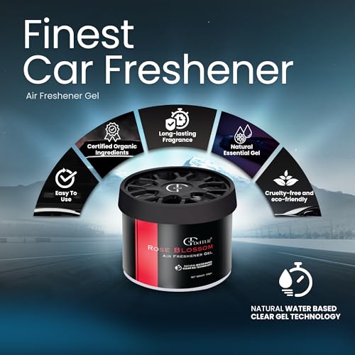 Image of Car Perfume Luxury Long Lasting - Defeur Rose Blossom Gel Car Freshener for Dashboard | Premium Floral Car Air Freshener | Car Perfume Diffuser | Car Accessories 2025 | Odor Eliminator