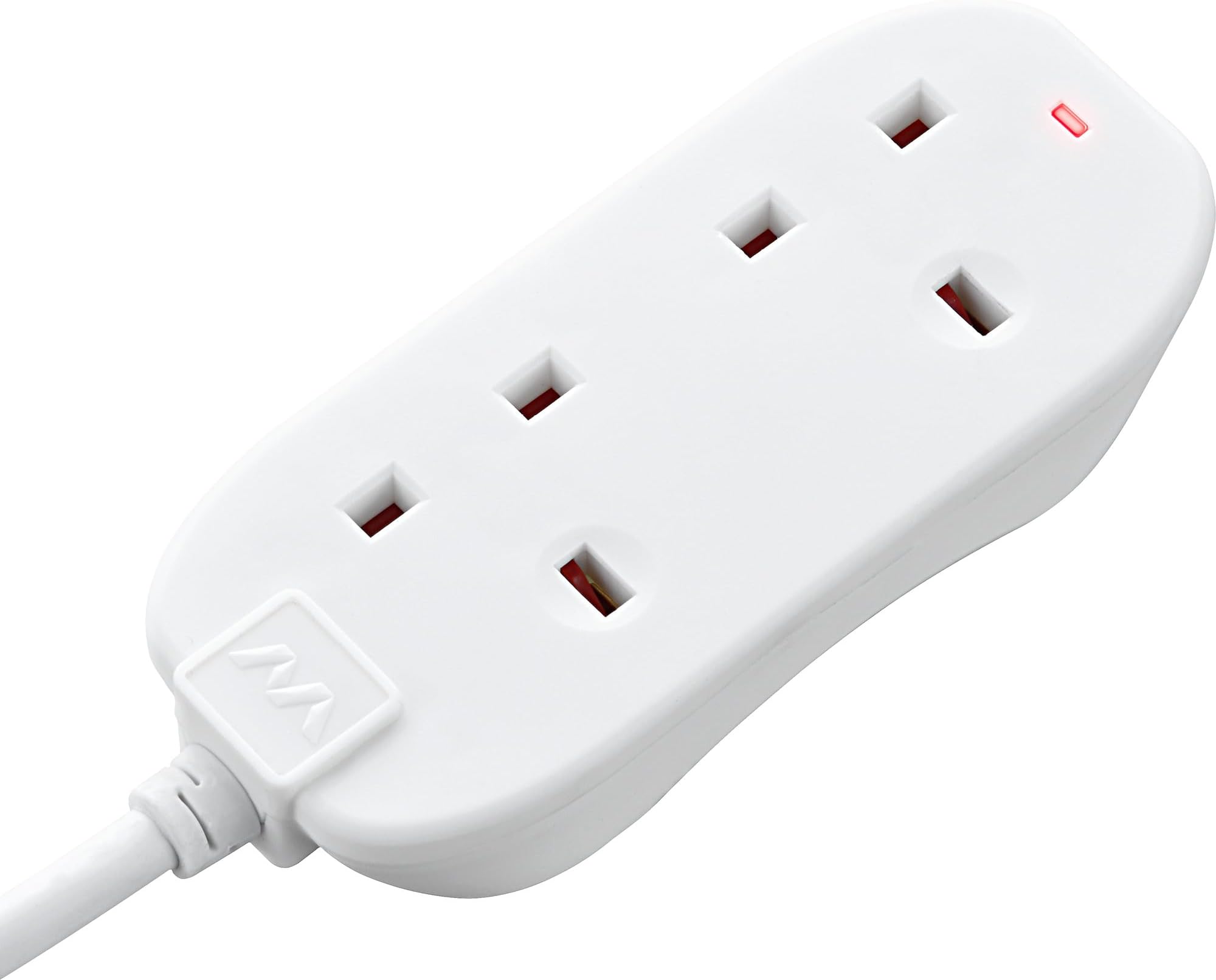 BTN10-MP Two Socket Long Extension Lead, 10 Metres, White