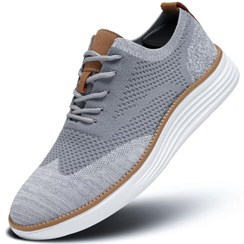 Image of Men's Fashion Dress Sneakers Casual Walking Shoes Mesh Classic Leisure Business Oxfords Comfortable Breathable Lightweight Tennis