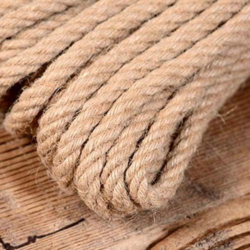 0.55 Inch 14mm Natural Jute Hemp Rope Cord Retro Style Braided Rope DIY Craft (14MMX30M)