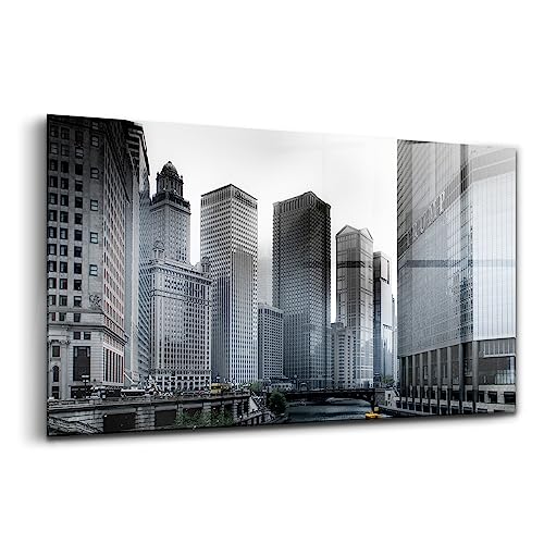 Verre d'art Łódź tableau panoramique haut de gamme 100x50