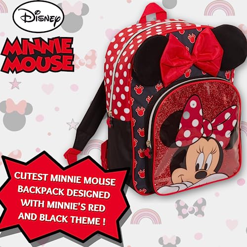 Disney Minnie Mouse Girls Backpack for Kids Luxury School Bag Nursery Rucksack Lunch Book Bag
